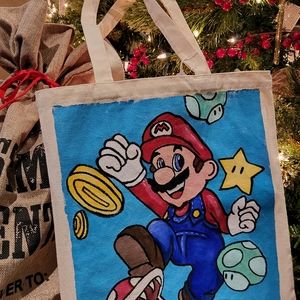 Hand painted tote bag